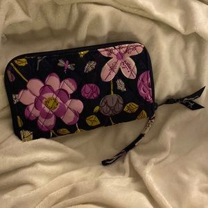 Vera Bradley “Floral Nightingale” Patterned Wrislet Wallet